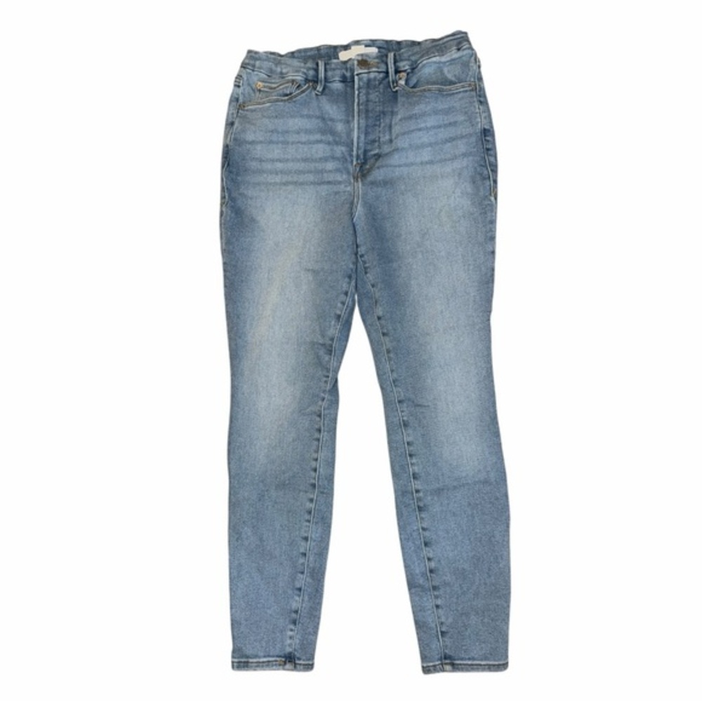 Good American X Zara Women's Mid Wash Skinny Jeans